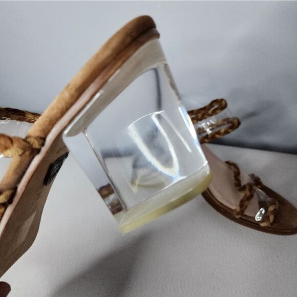 Ritch Erani NYFC Women Size 41 Clear Brown Velvet-Re Ankle Tie Not Included NWOT - Picture 2 of 6